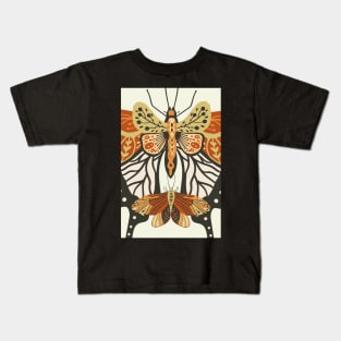 Butterfly collage in boho style Kids T-Shirt